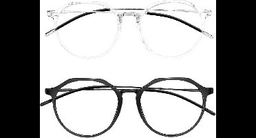 Nordivar - Blauwe licht beschermingsbrilset voor vermoeidheid, anti-slip, blauw lichtfilter, uv-bescherming, uniseks, comfortabel dragen.