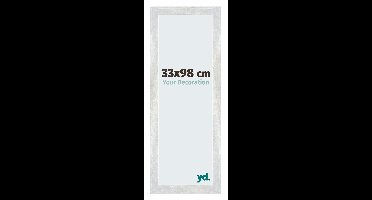 Your Decoration - Fotolijst 33x98 cm - MDF - Zilver Glanzend Vintage - Mura
