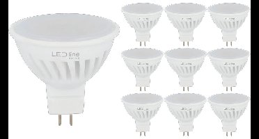LED line PRIME LED Spot GU5.3 MR16 - 5W (vervangt 50W) - 600lm - Ø50mm - 12V - Energiezuinig - 10 stuks