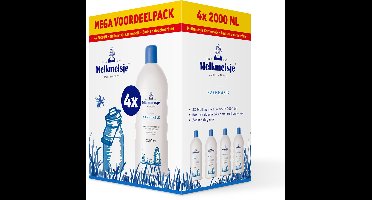 Melkmeisje Bad en Douche Crème Karnemelk - 4x 2000 ml - Voordeelverpakking