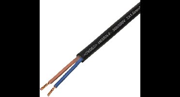 TRU COMPONENTS TC-13389168 Rubberkabel H05RN-F 2 x 1 mm² Zwart 50 m