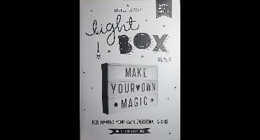 Lightbox - letterbak met licht - lichtbox voor kleine boodschappen - woondecoratie - A4 - zwart - 30,5 x 22 x 6,5 cm - DisQounts