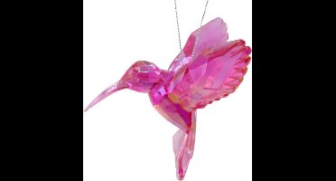 Housevitamin - Kersthanger Kolibrie - Acryl - Roze - 9,5x7x9 cm