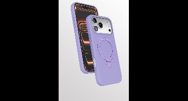 Hoesje Geschikt voor iPhone 17 Pro hoesje zacht siliconen Lila - Liquid Backcover ring hoesje Geschikt voor Magsafe