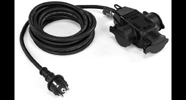 5 Meter Verlengsnoer H07RN-F 3G1.5mm² 3-voudig IP44
