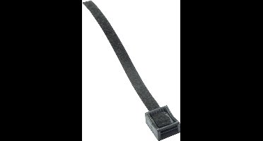 Hebotec Klittenband sokkel Om te bundelen, Met fitting, Om te schroeven Haak- en lusdeel (b x h) 30 mm x 300 mm Zwart 1