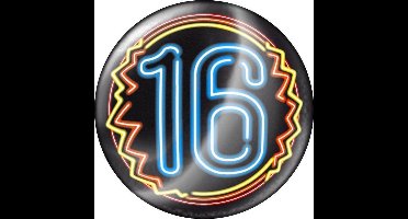 Paper Dreams Button 16 Neon 5,5 Cm Zwart