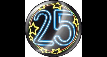 Paper Dreams Button 25 Neon 5,5 Cm Zwart