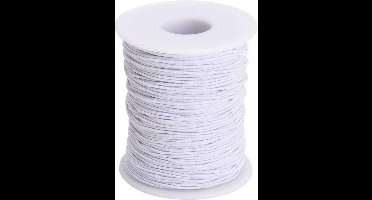 Elastisch Touw - 3 mm - Spandex (soft) - Wit - elastiek per meter