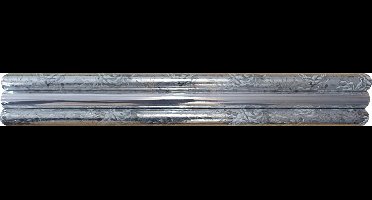 Cadeaupapier Kangaro metallic Zilver. Bloem/Uni/Bloem K-95915