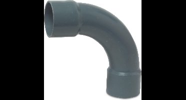 Mega Bocht 90° PVC-U 40 mm lijmmof 10bar grijs type handgevormd