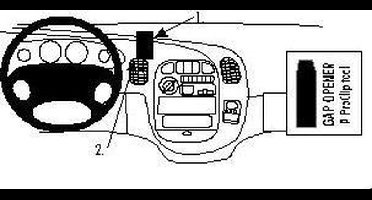 Brodit ProClip houder geschikt voor Hyundai H1 1998-2008 / Starex 1998-2007 Center mount