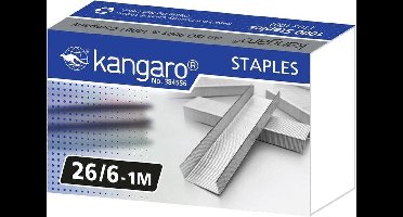 Kangaro nietjes 26/6 - 6 mm - max 25 vel - 1000 nietjes - K-7526326