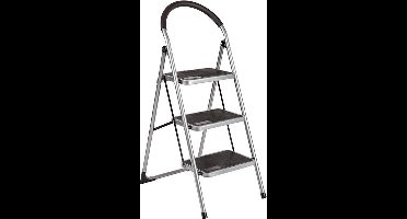 Trapladder keukentrap met brede treden King 3 treden