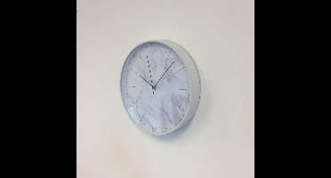 Wandklok MARMER wit