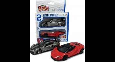 Bburago Lamborghini Centenario, Porsche 911 GT - set 2 auto's schaal 1:43