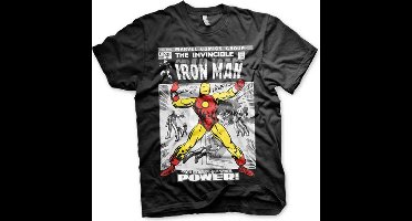 Marvel Iron Man Heren Tshirt -M- Cover Zwart