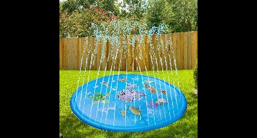 Water Fontein Speelmat 170cm - Leuke Buitenspeelmat met Waterstralen, Perfect voor Zomerse Spetterpret