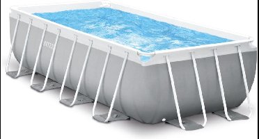 Intex rechthoekig Prism Frame Pool 400x200x100 met filterpomp en accessoires 26788GN