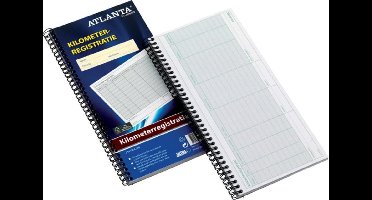 ATLANTA Bedrijfsformulieren Kilometerregistratie 297 x 125 mm, 40 vels (pak van 5 stuks)
