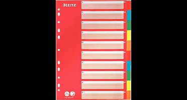 Leitz Duurzame, Kartonnen Tabbladen - 10 Tabs - A4 - 5 Kleuren - Geschikt Voor Ordners En Ringbanden