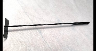 Asschuifer 50 cm lang in zwart staal - asschuif - pook - zwart - houtkachel - BBQ