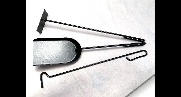 Haardset 3 delig zwart Schep, Pook en Asschuif 50 cm lang - haardset - pook - schep - asschuif - houtkachel - BBQ