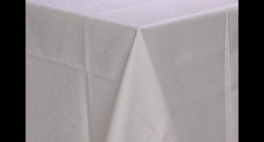 Damast Tafelkleed 'Rio', Champagne/Wit, De Witte Lietaer, 140x140cm