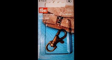 Prym Karabijnhaak oud messing  7/38mm