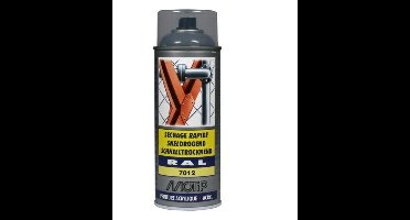 Motip industrial acryllak hoogglans RAL 7012 basalt grijs - 400 ml.