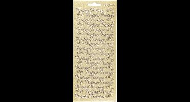 Stickers vel 10x23 cm goud Kutsu 1vel