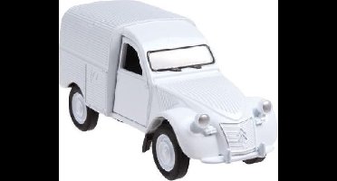 Welly Busje Citroen 2cv Fourgonnette 12 Cm Die-cast Wit