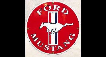 Ford Mustang Logo Emaille Bord 12" / 30 cm
