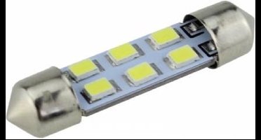 Dome - 6 LED - 2835 - 40mm - C5W - 2 stuks