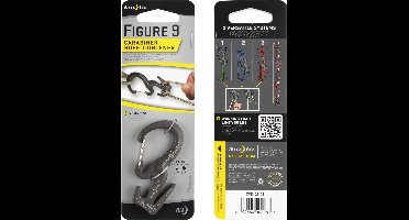 Nite Ize Figuur 9 karabijnhaak Koord Opspanner - Small - Zwart