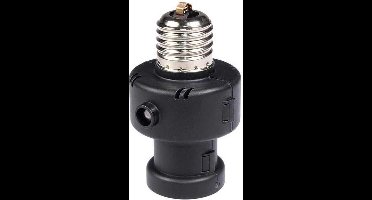 Schemer schakelaar + timer - E27 fitting- zwart