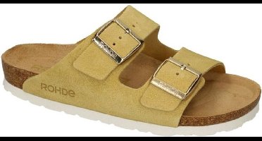 Rohde -Dames - geel mosterd - slippers & muiltjes - maat 40