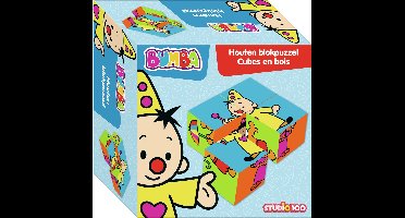 Bumba puzzel - Houten kleurrijke blokpuzzel met 4 blokken