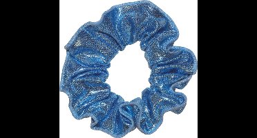 Snowflake - Hair Scrunchie - Mystique Glansstof - Turnen - Meisjes - Haarwokkel - Elastisch - Lichtblauw - One Size
