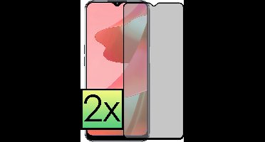 Screenprotector - 2 Stuks - Geschikt voor OPPO A16 - Privacy Filter - Beschermglas - Gehard Glas - Tempered Glass - Screen Protector - Anti Spy - Full Display Cover