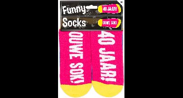 Paper Dreams Sokken Funny Socks 40 Jaar Katoen Blauw One-size