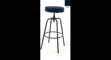Workliving Barkruk Hoog Rond - Velvet Indigo - 74-82 CM