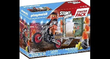 PLAYMOBIL Starterpack Stuntshow motor met vuurmuur - 71256