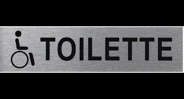 Seilflechter Deurbordje - Aluminium - "Behindertentoilette" - 160 x 40 mm - Stijlvol en duurzaam