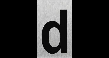 Seilflechter Aluminium deurbordje - Letter "D" - 100 x 60 mm - Strakke look