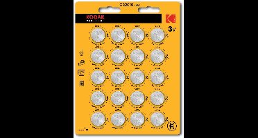 Kodak MAX lithium button CR2016 20 pack