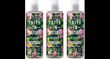 Faith in Nature - Wild Rose Shampoo - 400ml - 3 Pak
