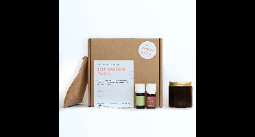 Zelf kaarsen maken set | 100% natuurlijke geurkaarsen maken met etherische olie | kaarsen maken voor volwassenen | lemongrass + cederhout | koolzaadwas