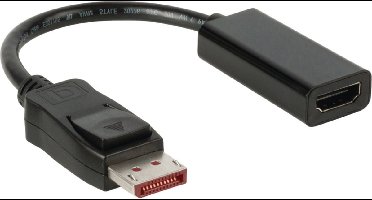 DisplayPort naar HDMI adapter - DP 1.4 / HDMI 2.0 (4K 60Hz + HDR) / zwart - 0,15 meter