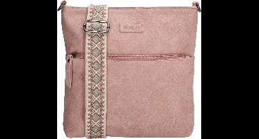 Beagles Malaga Crossbody Schoudertas met Trendy Schouderband - Dames Tas - Lichtroze